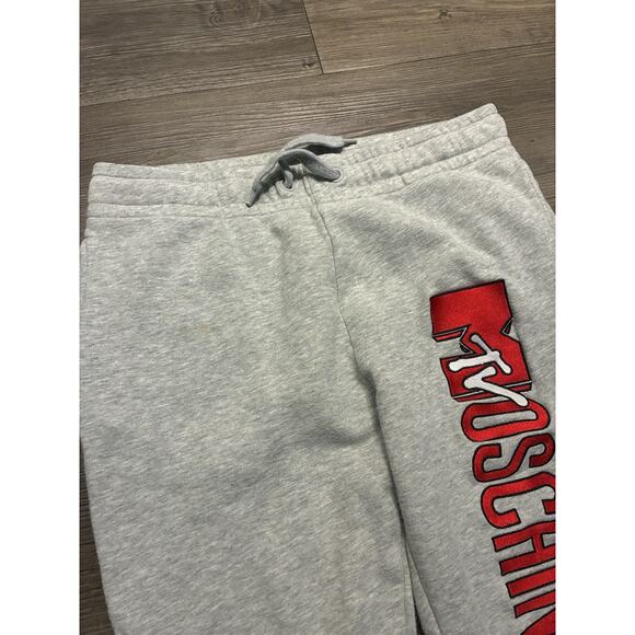 H&M x Moschino MTV Grey Sweatpants Small Womens Designer Logo Spell Out - Picture 4 of 7